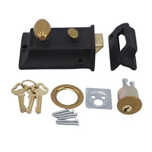 Retro Door Lock Strong Deadbolt Home Security Universal Exterior Anti-theft Locks Multiple Insurance Smooth Accessory 201013