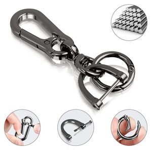 Prosty breloza samochodowa Odłączana metal 360 stopni obrotowy wiszący talia Łańcuch kluczyka Wisij Strong Carabiner Hook dla mężczyzn kobiety