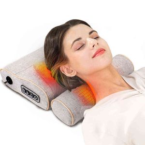 MZ Electric Massage Pillow Car Home使用Shiatsuが首の体の加熱とマッサージクッションを練っている220507