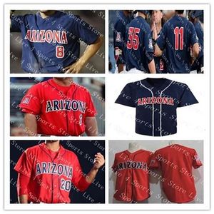 Chen37 Arizona Wildcats College Baseball Jerseys Rob Refsnyder Joey Rickard Alex Mejia Johnny Field James Farris Scott Kingery Shirts Marinha