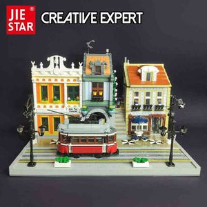 Jiestar Creative Expert Ideas Street View Orient Bahnhof 89132 MOC Ziegel Modulare Hausgebäude Blocks Model Spielzeughaufen Y220510