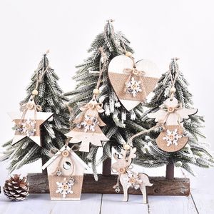 Christmas Decorations Year 2022 Kids Toys Gifts Navidad Xmas Woodden Pendants Decoration For Home Party DIY Tree DecorationsChristmas