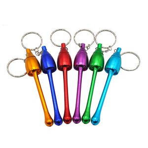 Metal Smoking Pipe Keychain Pendant Creative Mushroom Tobacco Pipes Mini Cigarette Utensil Accessories Keyring