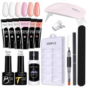 Nail Art Kits Gel Set 6W LED Lamp Full Manicure Vernis Semi Permanent Quick Extension Kit For Nails Tool KitNail