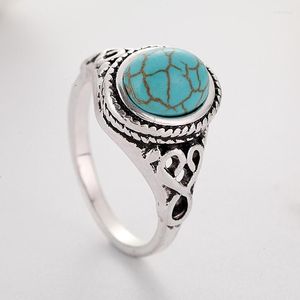 Pierścionki klastra Vintage Antique Biżuteria Moda Naturalna kamień narzeczoną ślubną pierścionek zaręczynowy dla kobiet prezent imprezowy Kenn22