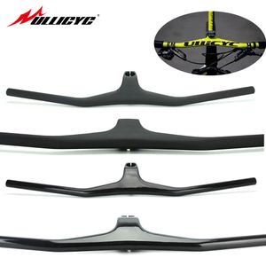 Manubrio integratoCarbon MTB Bicycle Riser-17 gradi a forma unica con vite in titanio Manubrio MTB in carbonio nero opaco 3K 70mm