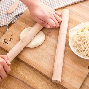 Natural Wooden Rolling Pin Fondant Cake Decoration Kitchen Tool Durable Non Stick Dough Roller High Quality