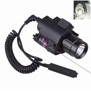 Wholesale cree torches for sale - Group buy LED Light Red Laser Sight in Airsoft Hunting M6 CREE LED Torch Tactical LM Laser Flashlight Tail Switch213v