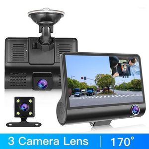 In 1 DVR per auto 170 gradi 1080P HD Dash Cam Dual Lens Dashcam con telecamera posteriore Anteriore posteriore Videoregistratore interno DVR da 4 pollici