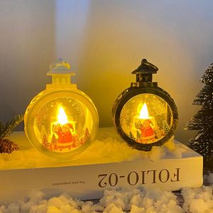 Decorazione per feste Lanterna di Natale Lampada a candela a led Rotonda Appesa Luci decorative Ornamenti Decorazioni per la casa di notte