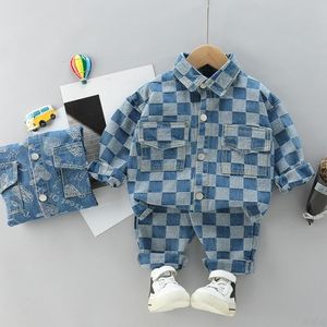 Clothing Sets Spring Autumn Casual Boy Set 2022 Fashion Active Denim Jacket Jeans Pant Kid Children Baby Toddler ClothingClothing