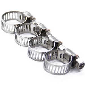 2021 Multi Size 25mm-38mm Stainless Steel Hoop Clamp Hose Clamp Set automotive pipes clip Fixed tool Adjustable Drive Screw Worm Drive