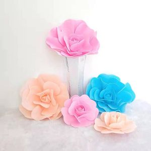 Decorative Flowers & Wreaths Pieces Of Artificial Flower Foam Flat Large Roses For Wedding Stage Family Party Decoration DecorationDecorativ