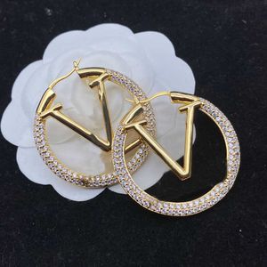 Earrings Designer Fashion Gold Hoop Earrings Ladies Lady Party Earrings Wedding Couple Gifts Engagement Bridal Jewelry