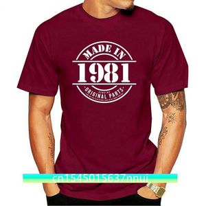 Hergestellt im Jahr 1981. Lustiges Herren-T-Shirt, Weihnachtsgeschenk für Ihn, Vater, Opa, Vatertag, Verkauf aus 100 % Baumwolle. Neueste 021964 220702