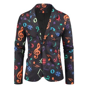 3Dプリントスーツメンズ長袖ブレザー冬の印刷音楽メンズ面白いジャケット220527