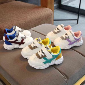 2019 Spring Baby Girls Boys Casual Children Outdoor Shoes Soft Bottom Non-Slip Bekväma Mesh Shoes Children Barn Sneakers G220517