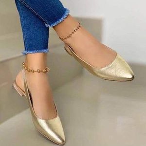 Summer Wedges Sandal Classic Pointed Toe Buckle Ankle Shoes for Female Solid Color Sexy Slingback Slippers 220613