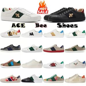 Designer Scarpe casual Italia Ace Sneakers Bee Snake Leather Ricamato Nero uomo Tiger Chaussures intrecciato Scarpa bianca Scarpe da ginnastica sportive da passeggio