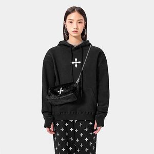 ملابس مستقلة عالية الجودة مصممة مستقلة العلامة التجارية SMFK Cross Hoodie Basic Casual Propoatile Men and Women's Sweater CH002B