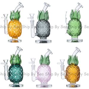 Deniz By Wopesale Ananas Bong Bonglar Eşsiz Büyük Cam Bongs Sarı Yeşil Renkler Geri Dönüştürce Dab Rig Bubbler Perc Kalın Yağ Teçhizatları WP2194