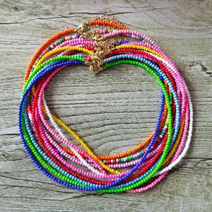 Pendant Necklaces Boho Handmade Beaded Chain Chokers Short Necklace For Women Colorful Strand Beads Statement Girl Jewelry WholesalePendant