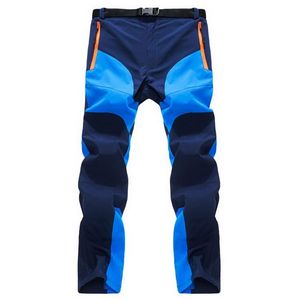 Herrbyxor s herrmonterade färg casual marinblå sweatpants utomhus vandring sport andningsbara tunna byxor storlek 4xl pantmen's