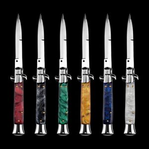 Wholesale godfather gifts resale online - OEM inch Italian Godfather Stiletto mafia knife acrylic Models Single Action Knives camping Gift Knifes for man inch304z