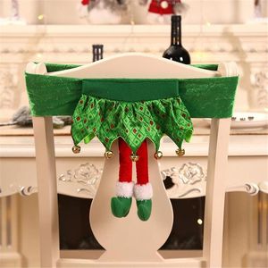 Chair Covers Christmas Santa Claus Cap Cover Dinner Table Party Red Hat Back Xmas Decoration Year DecorationChair