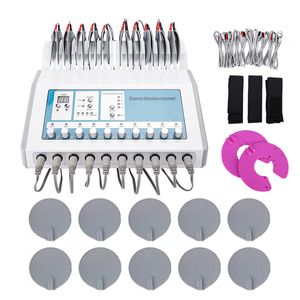 Bärbar EMS Machine Body Shaping Slimming Muscle Stimulator med 10 par kuddar Massagen Smärtlindring Electronic Pulse Stimulation Microcurrent Salon Beauty Spa