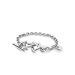 S925 Sterling Silver Bracelet Womens Designer Link Bracelets Heart Love Fashion Couple Pandora Style Bracelet Jewelry Valentine s Day Gift
