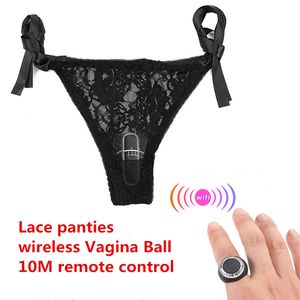 Wholesale Eggs Bullets Vagina Ball for female Women's Lace Wear Wireless Remote Control WIFI Masturbation Vibrator Adult Sex Toys for woman 10 Speed