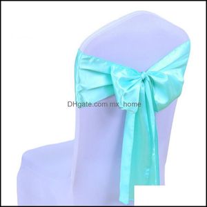 Sashes Chair Ers Home Textiles Garden Wedding Er Satin Fabric Bow Tie Ribbon Band Decoration El Party Supplies Drop Delivery 2021 Xk7Bn