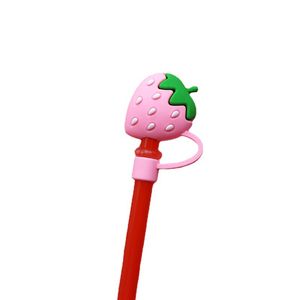 Wholesale cute straw cap silicone pipe dust-proof cap personalized drink straw cover 22 kinds of hats Min