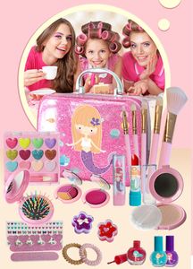 Großhandel Kinder Waschbare Make-up Mädchen Spielzeug Pretend Play Kosmetik Make-Up Set Box für Kinder Mädchen Weihnachten Geburtstag Geschenk