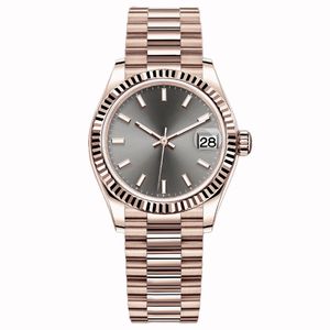 Mens Ladies Watch Rose Gold 41mm 36mm 31mm 28mm 904L rostfritt stål armband. Kommer inte att blekna. Sport Mechanical Quartz Waterproof Luminous Premium Watchs 008