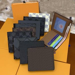 High quality designer wallets cardholder France Paris plaid style luxury short mens wallet designers women wallet with box