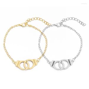 Łańcuch Link Creative Gold Srebrne Bracelety kajdanki Urknięcia wisiorka dla kobiet pary stopy prezenty Bangly biżuteria rodn22