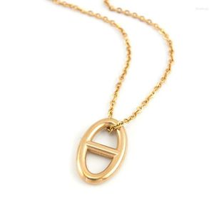 Collane con ciondolo Farando Collana da donna per ragazza Catena portacavi Boho Gioielli in acciaio inossidabile Collier Regalo Pendente di buona qualità