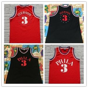 Xflsp Nikivip basketball Mens 3 iverson jersey bethel Throwback Basketball Stitched College Basketball Jerseys size S-5XL