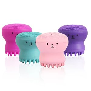 Silica Gel Face Washing Brush Facial Octopus Shape Deep Pore Exfoliating Blackhead Cleansing Brushes Makeup Tools