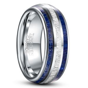 8 mm imitacja meteoryt lapis lazuli tungsten Pierścień Męski Pierścień Męski Prezent AAA AAA Jakość 220506