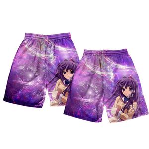 Men's Shorts Anime Clannd Pants Summer Women Clothes Casual Harajuku Cute Girl Sexy Elastic Waist Fitness PantsMen's