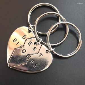 Keychains 3 st/set hjärtbrutna tikar för evigt nyckelring Keyring smycken gåva för kvinnor vänner charm kawaii accesorios miri22