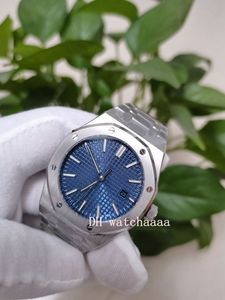 2022 VENDITA CALDA 42 mm orologio blu scendi in vetro in acciaio inossidabile orologio da uomo automatico