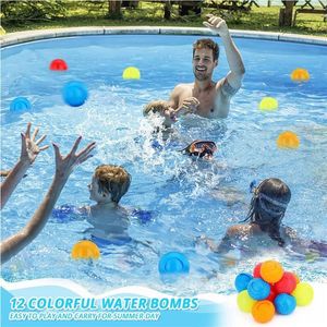 Summer Christmas Toys Fidget Waters Ball Party Party Water Fight Bathing Outdoor Beach Pool Reutiliza Reutiliza Fast Fill Water Bomb Balloon Supplies