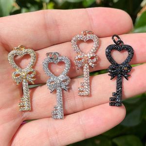 Takılar 5 adet kübik zirkonia Pave Mücevher Yapma Bilezik Kolye için Anahtar Kolye El yapımı Accessories Charms