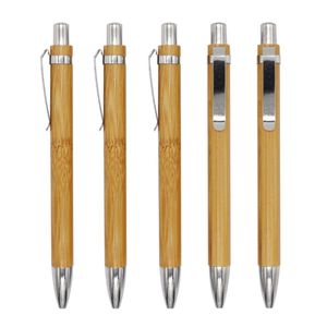 Creative bamboo pen printing logo natural tube bamboo ballpoint Office writing tools LK0013