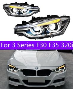 LED Daytime Head Light For 3 Series F30 F35 320i Dual Lens Front Headlights Replacement DRL Turn Signal Light