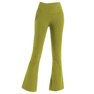 Damen-Trainingsanzüge, Yoga-Out-Fit, hohe Taille, Boot-Cut-Hosen, Faden, einfarbig, Fitness-Hosen, Anzüge, nahtlose, hüfthebende Leggings, Ruru 001